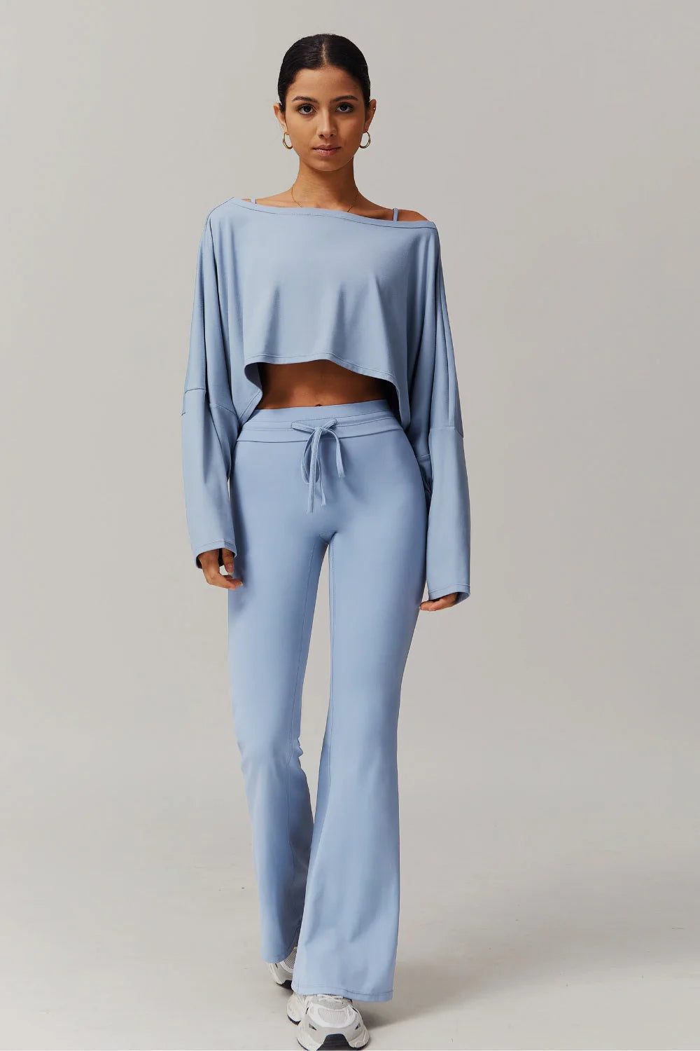 Anna Long Sleeve Top - Blue Bic