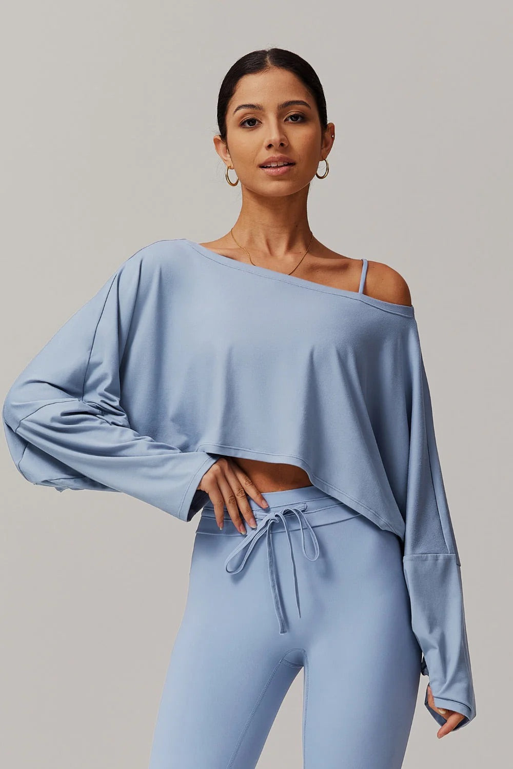 Anna Long Sleeve Top - Blue Bic