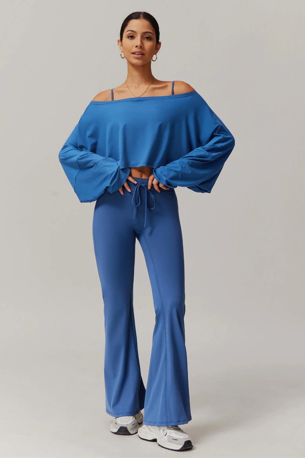Anna Long Sleeve Top - Blue Bic