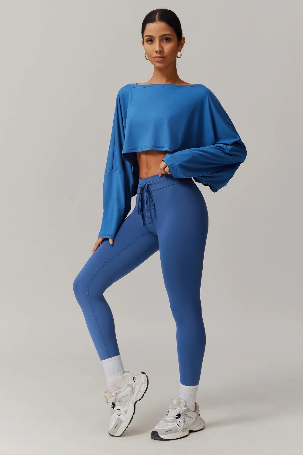 Anna Long Sleeve Top - Blue Bic