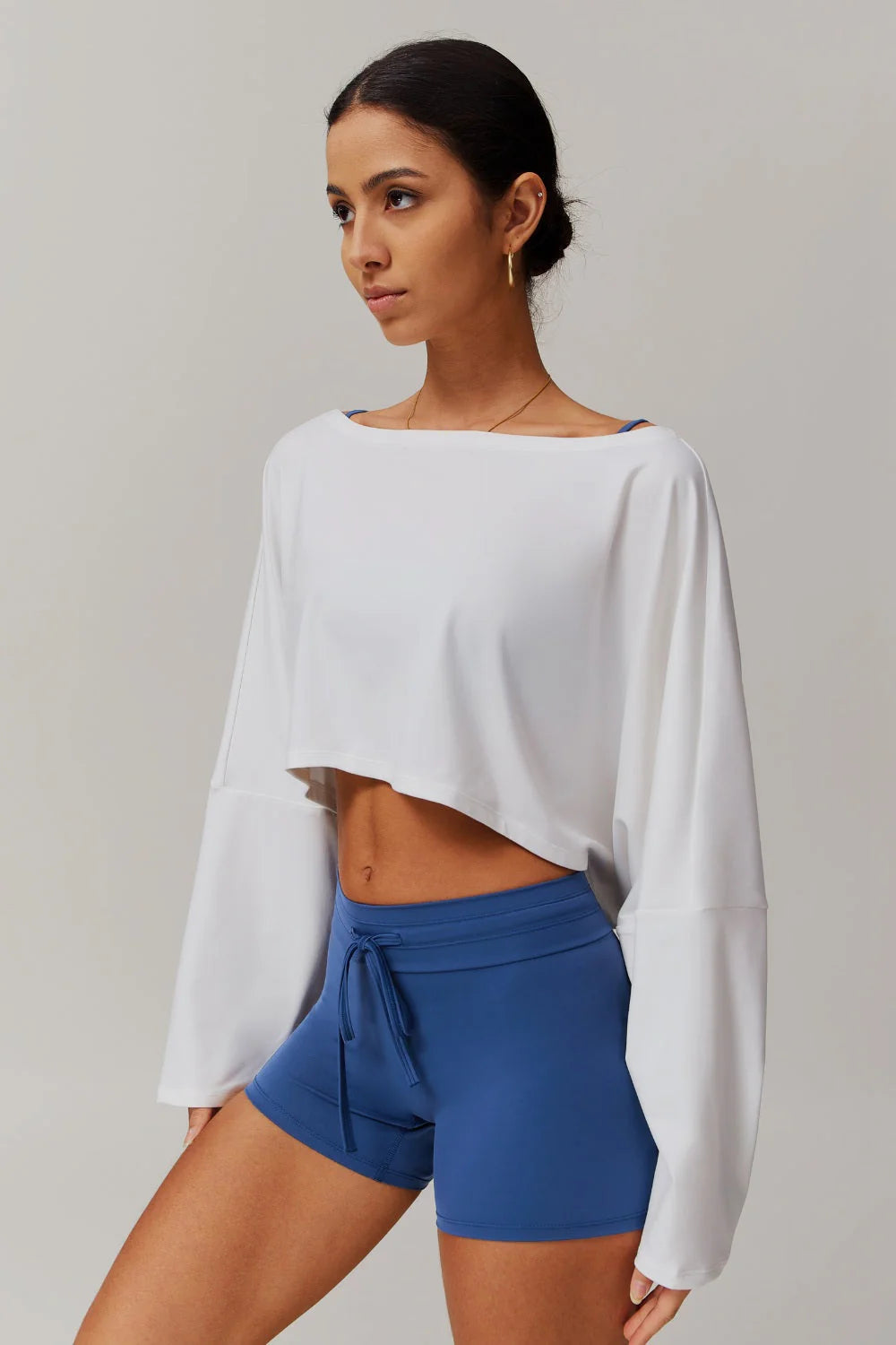 Anna Long Sleeve Top - Blue Bic
