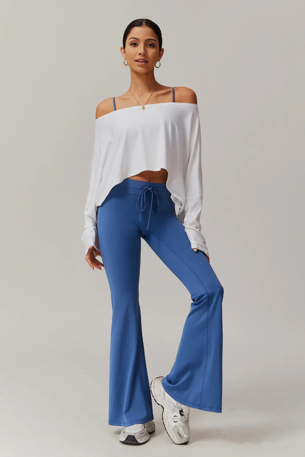 Anna Long Sleeve Top - Blue Bic