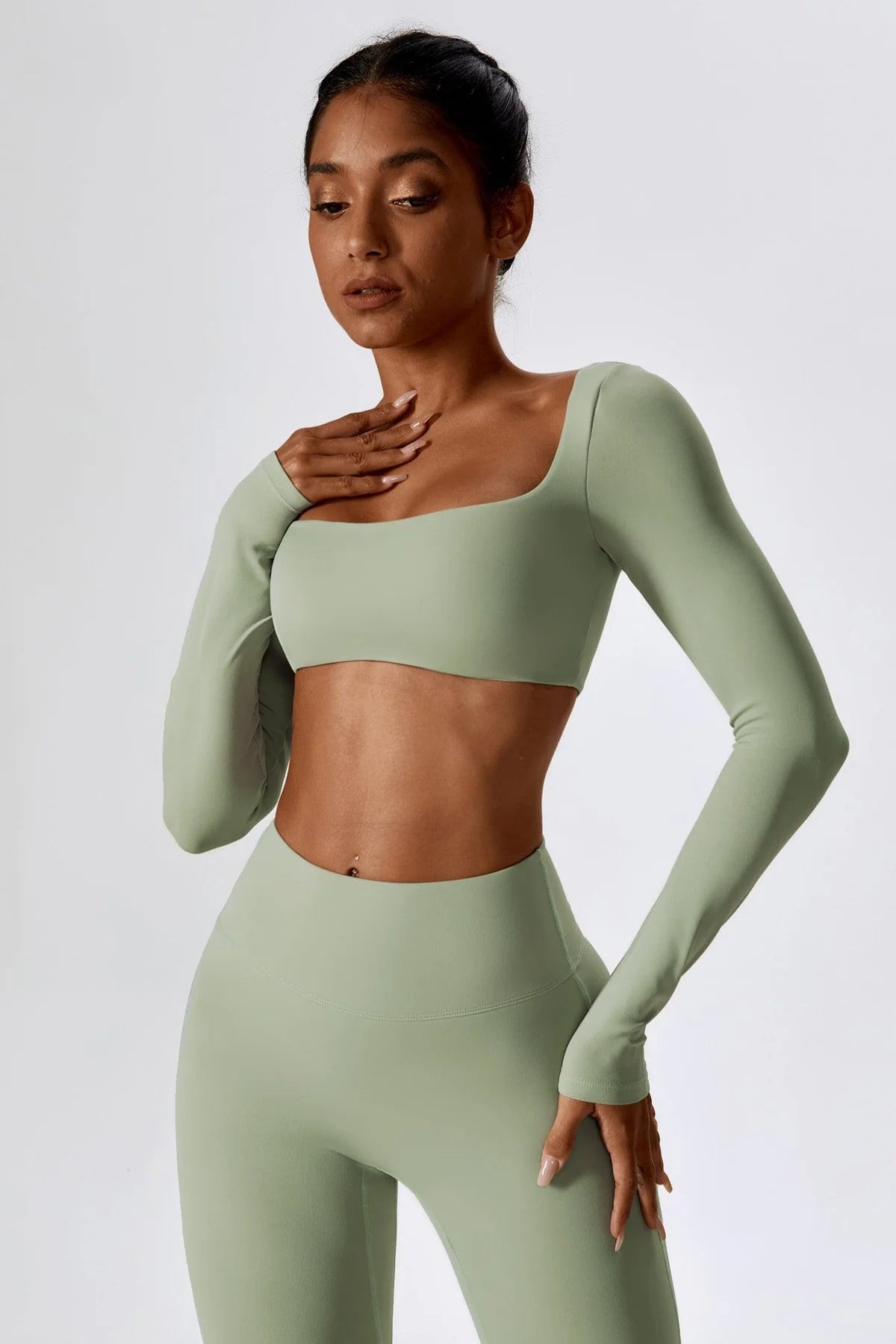 Anna Long Sleeve Top - Blue Bic